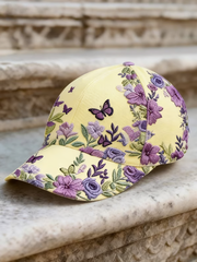 Unisex Retro Bohemian Floral Print Casual Hat gracestitchs