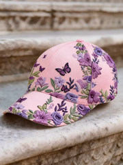 Unisex Retro Bohemian Floral Print Casual Hat gracestitchs