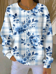 Women's Diabetes Awareness Print Casual Sweatshirt