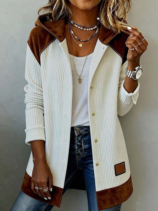 Women's Fashion Patchwork Design Vintage Cardigan