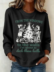 Women's Funny Christmas Printed Sweatshirt