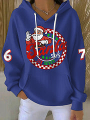 Women's Funny 67 Six Seven Meme Christmas Print Hoodie