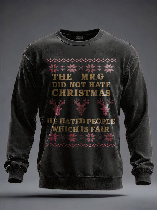 Unisex Funny Christmas Mr.G Printed Sweatshirt