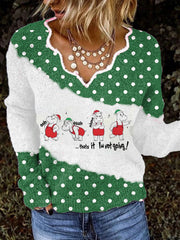Women's Funny Hippo Holiday That's It I'm Not Going Christmas Top