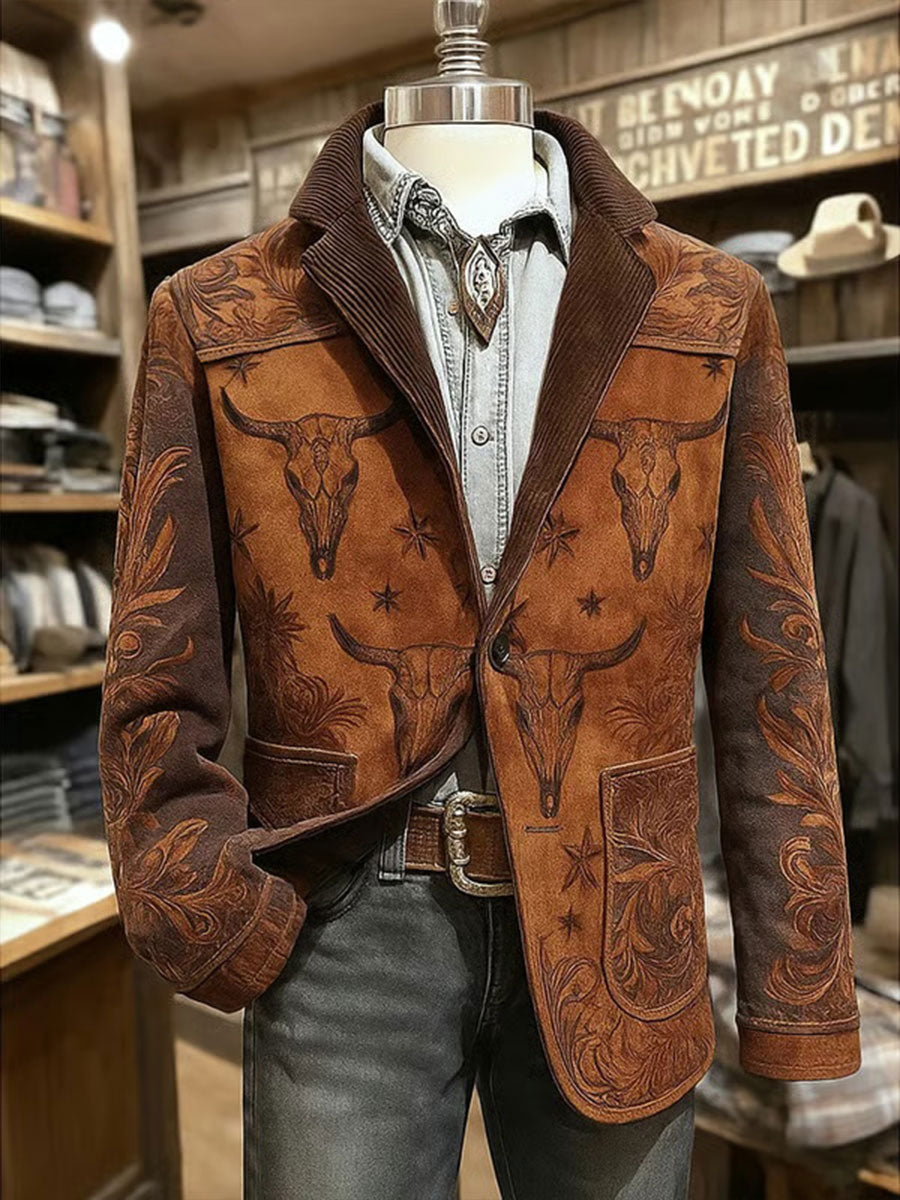 Men's Retro Western Casual Blazer gracestitchs