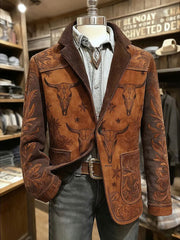 Men's Retro Western Casual Blazer gracestitchs