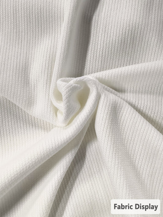 Women's Christmas Cute Sleeping Cat Stars Art  Ribbed Round-Neck Sweatshirt