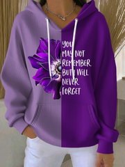 Women's Alzheimer's Awareness Print Hoodie gracestitchs