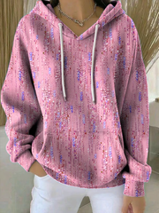 Women's Art Design Printed Casual Hooded Sweatshirt