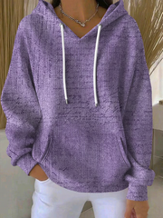Women's purple print Casual Hoodie gracestitchs