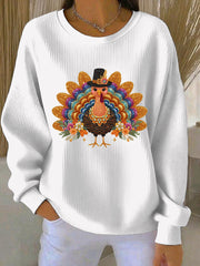 Women's Thanksgiving Print Casual Sweatshirt