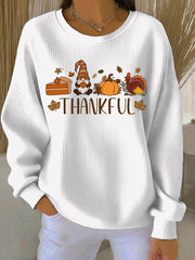 Women's Thanksgiving Print Casual Sweatshirt