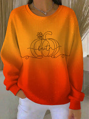 Women's Thanksgiving Print Casual Sweatshirt gracestitchs