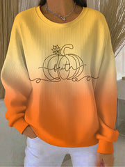 Women's Thanksgiving Print Casual Sweatshirt gracestitchs