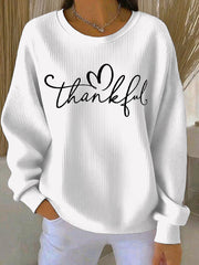 Women's Thanksgiving Print Casual Sweatshirt gracestitchs