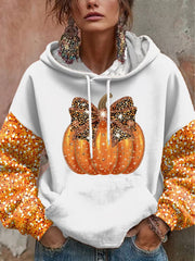 Women's Thanksgiving Print Casual Hoodie gracestitchs