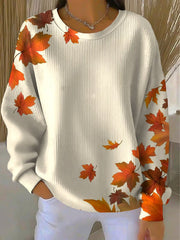 Women's Thanksgiving Print Casual Sweatshirt gracestitchs