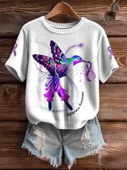 Women's Alzheimer's Hummingbird tops gracestitchs