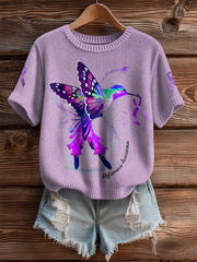 Women's Alzheimer's Hummingbird tops gracestitchs