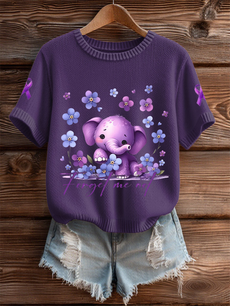 Women's Alzheimer's forget me not tops gracestitchs