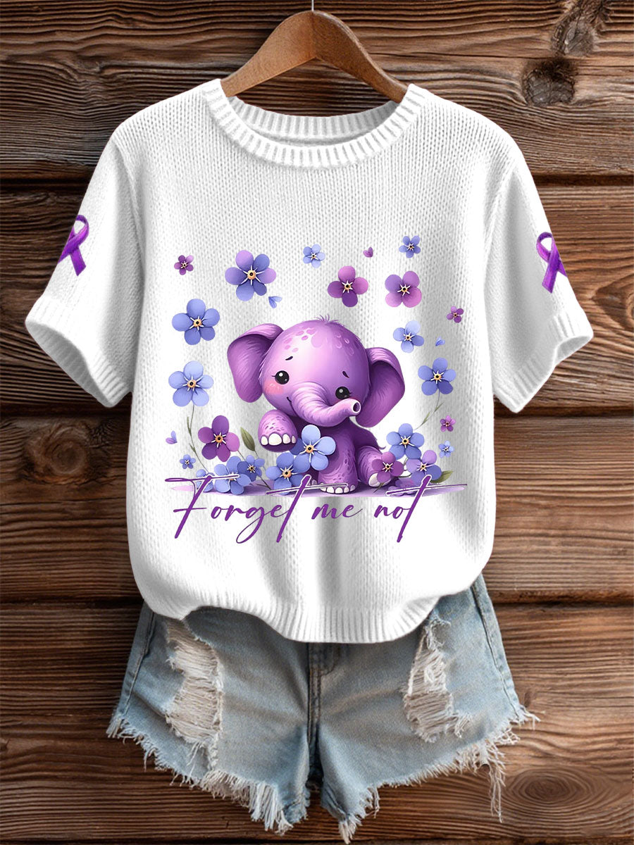 Women's Alzheimer's forget me not tops gracestitchs