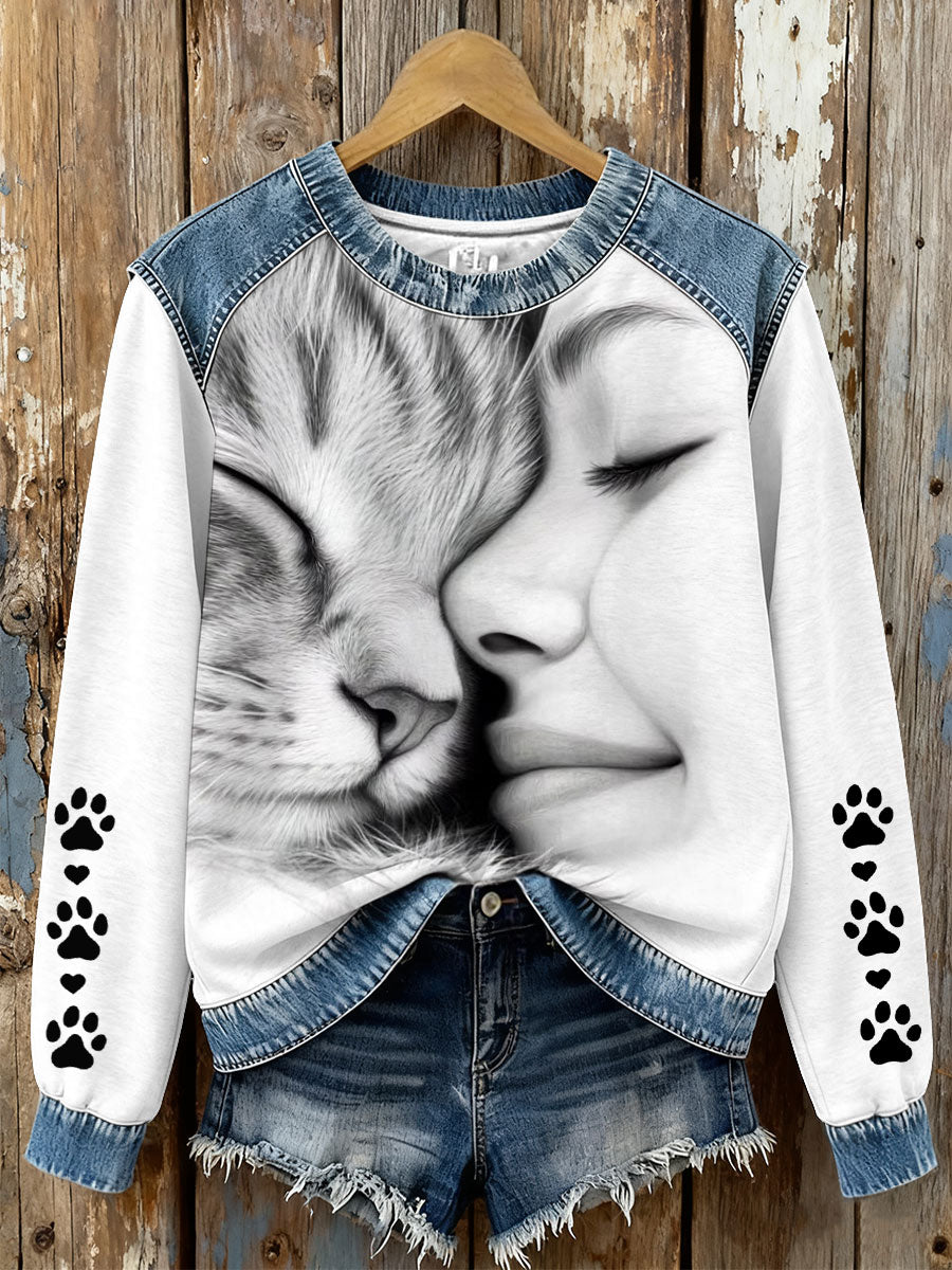 Women's Cat Sweatshirts gracestitchs