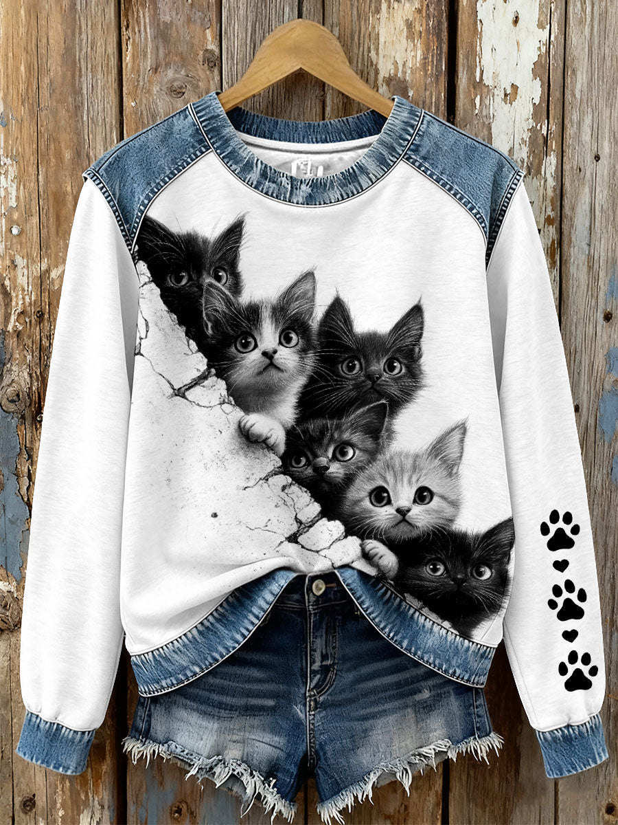 Women's Cats Enthusiast Sweatshirts gracestitchs