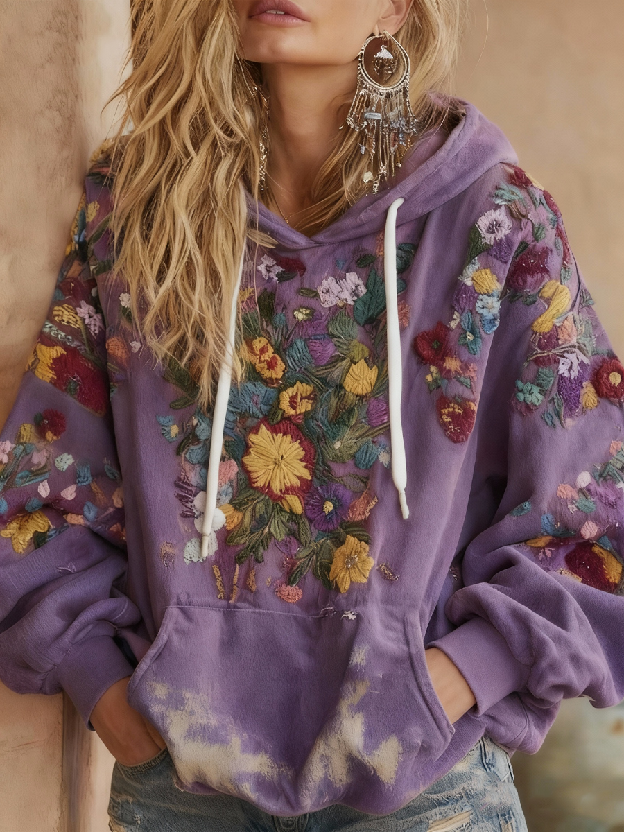 Women's Floral Bohemian Print Top gracestitchs
