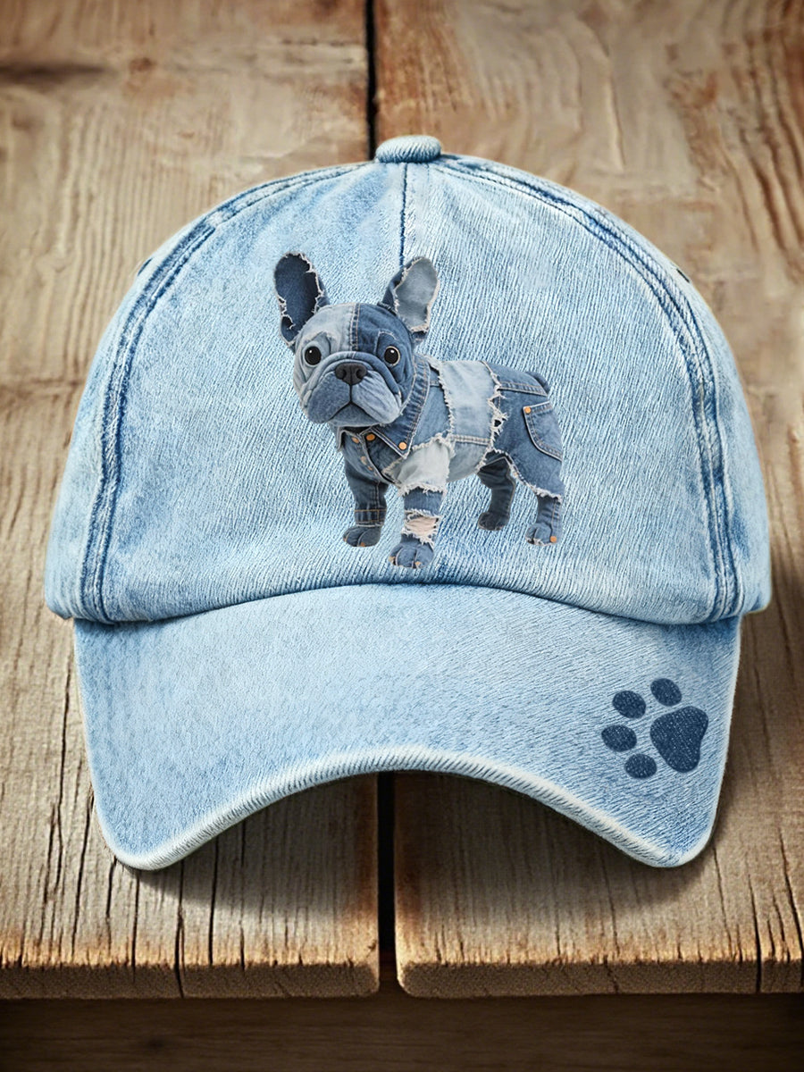 Lovely French Bulldog Patchwork Art Hat gracestitchs