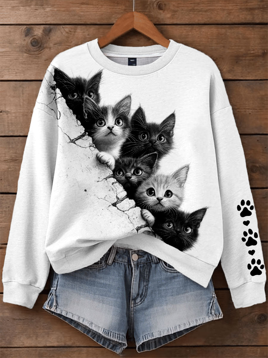 Women's cats sweatshirts gracestitchs