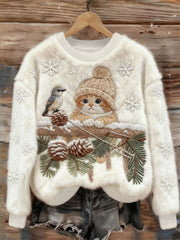 Women's Cat Print Casual Top