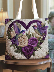 Alzheimer's Awareness Art Purple Floral Printed Bags gracestitchs