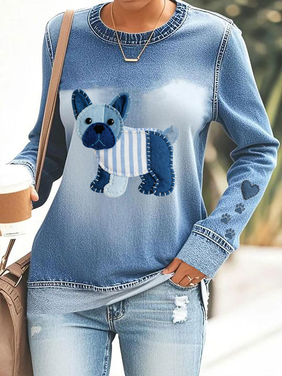 Women's Dog Sweatshirt gracestitchs