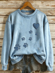Women's Dog Paw Sweatshirt gracestitchs