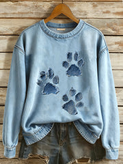 Women's Dog Paw Sweatshirt gracestitchs