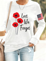 Women's Lest We Forget Casual Sweatshirt gracestitchs