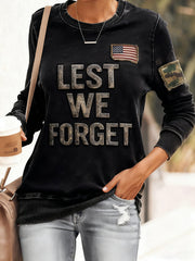 Women's Lest We Forget Casual Sweatshirt gracestitchs
