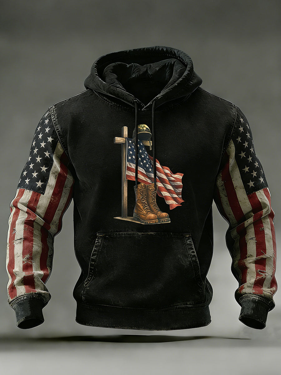 Men's veteran hoodies gracestitchs