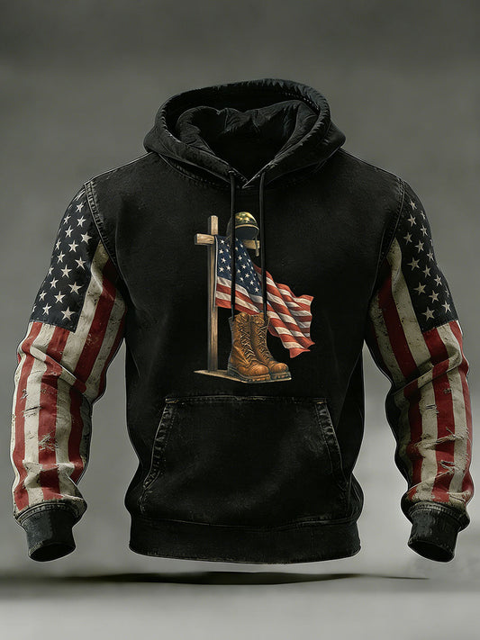 Men's veteran hoodies gracestitchs