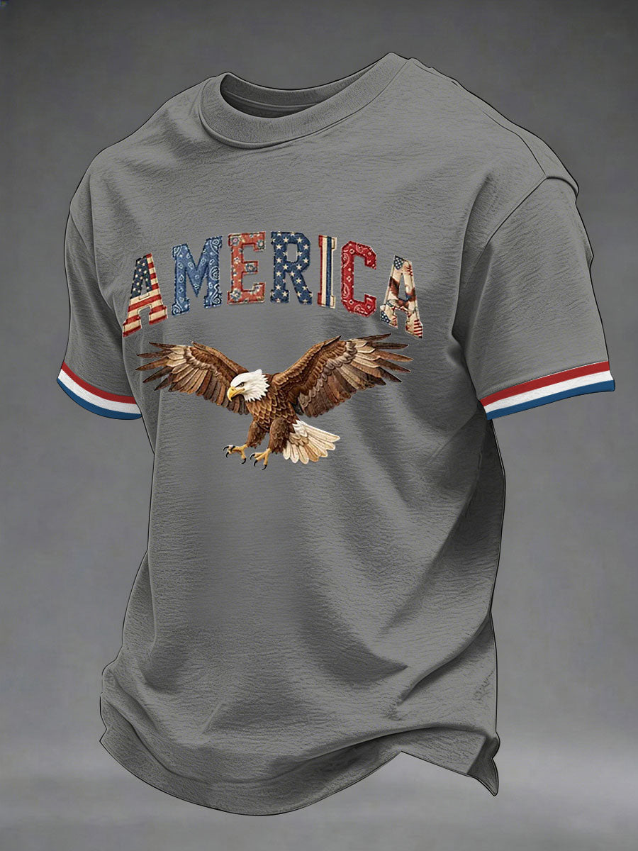 Men's USA 1776-2026 Printed Casual T-Shirt gracestitchs