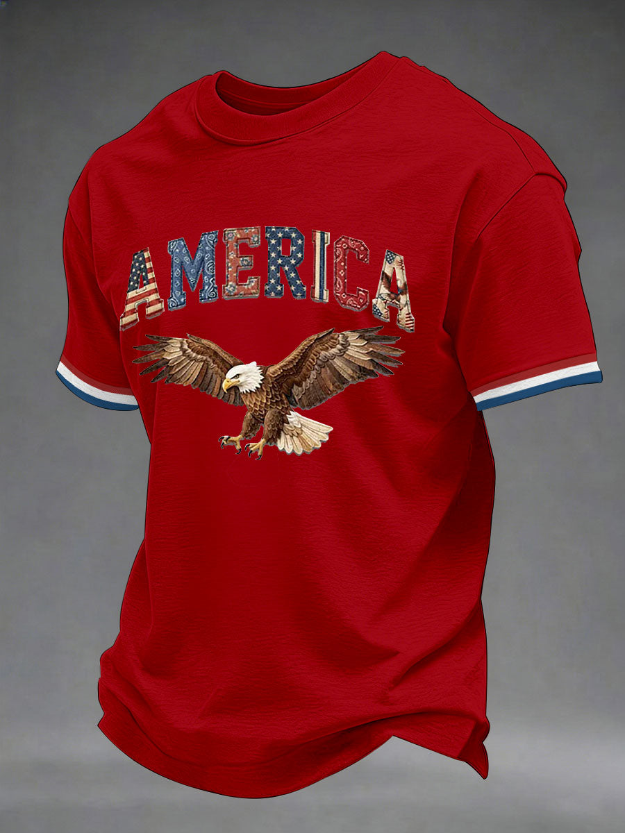 Men's USA 1776-2026 Printed Casual T-Shirt gracestitchs