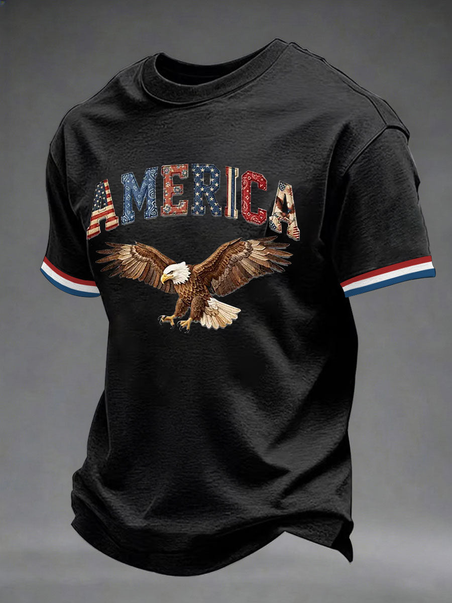 Men's USA 1776-2026 Printed Casual T-Shirt gracestitchs