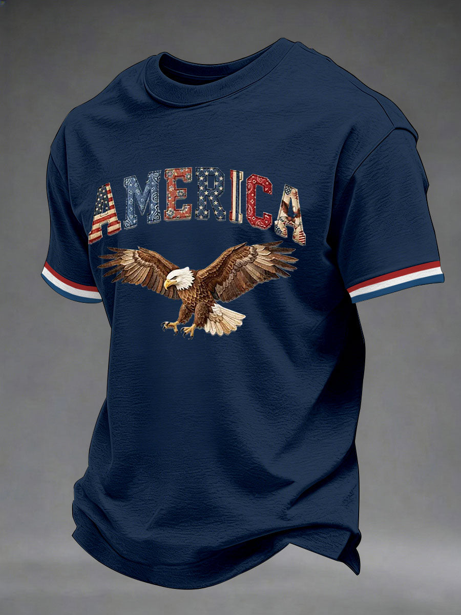 Men's USA 1776-2026 Printed Casual T-Shirt gracestitchs