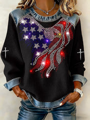 Women's American sweatshirt gracestitchs