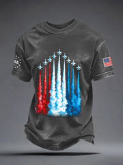 Men's USA Inspired Fighter Jets Print T-Shirt gracestitchs