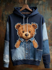 Men's Retro Animal Oversized Drop-Shoulder Hoodie gracestitchs