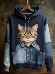 Men's Retro Animal Oversized Drop-Shoulder Hoodie gracestitchs
