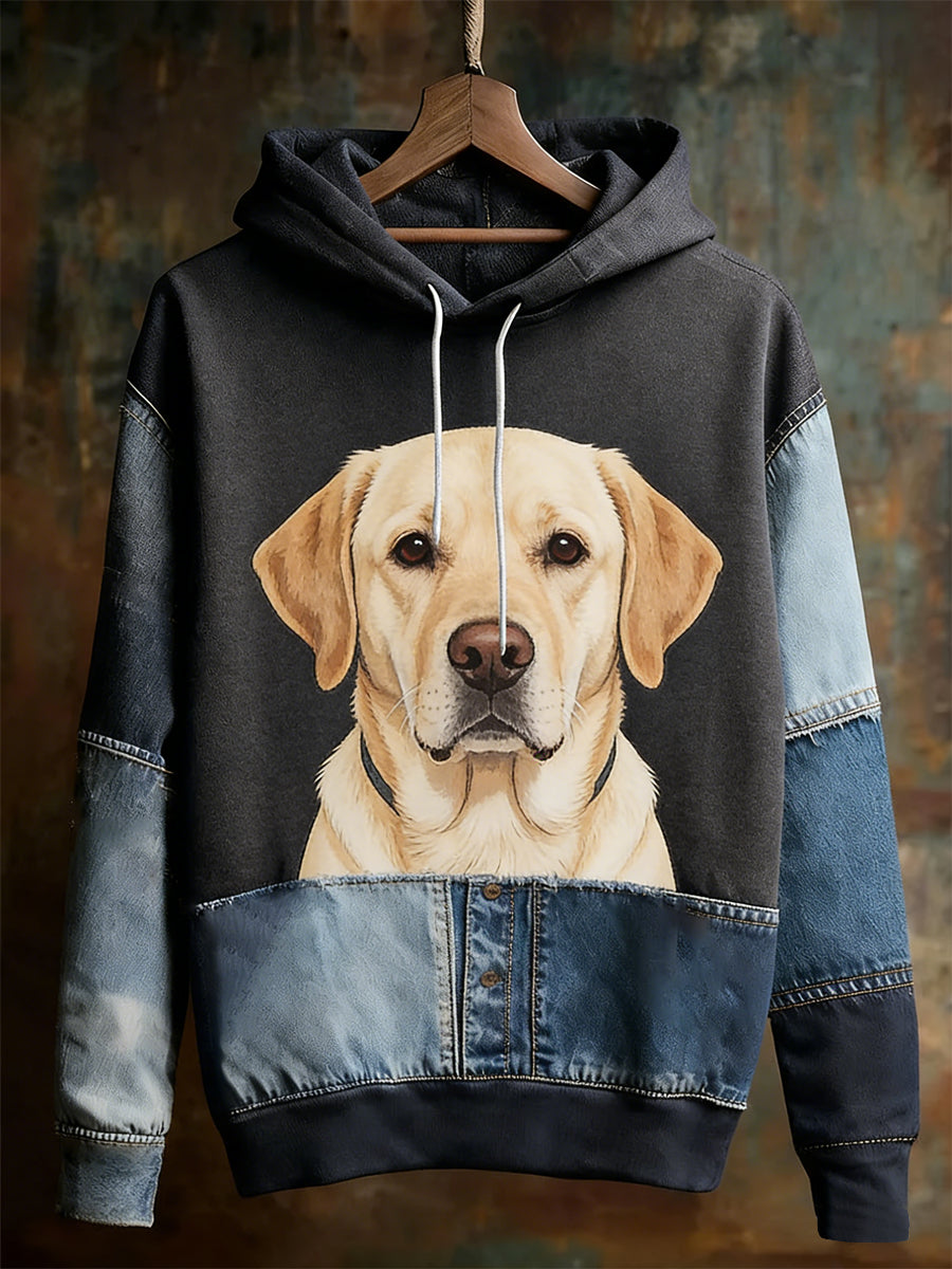 Men's Retro Animal Oversized Drop-Shoulder Hoodie gracestitchs