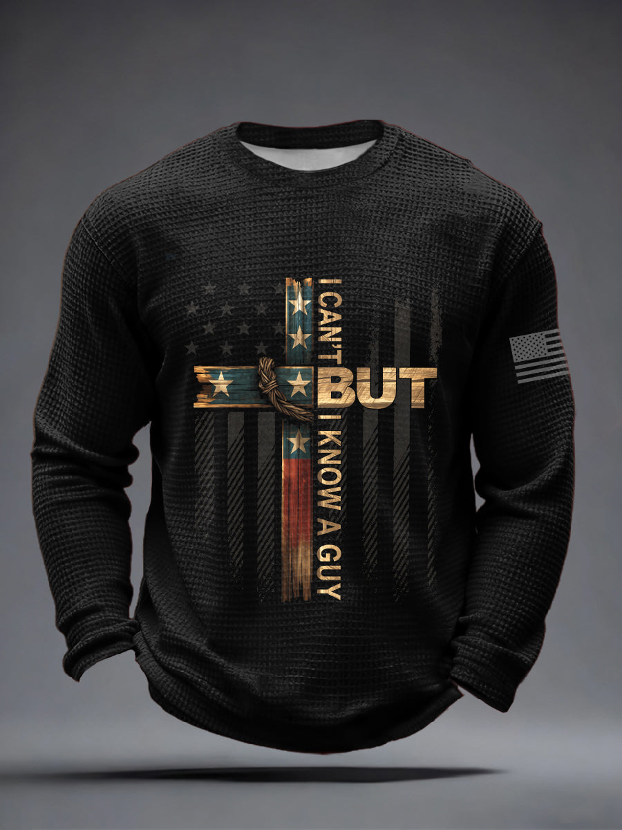 Men's I Can't But I Know A Guy Print Waffle T-Shirt gracestitchs