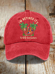 Unisex I'm Retired It's 5 O'clock Everywhere Parrot Print Hat gracestitchs